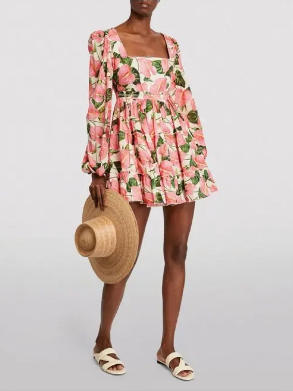 AGUA by Agua Bendita Avena Anturios Floral Mini Dress Large